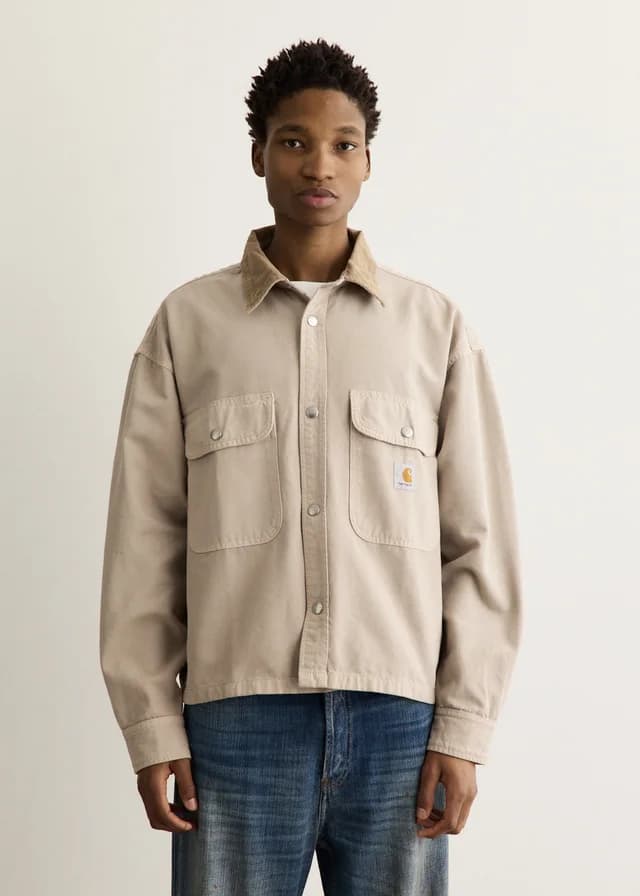 Carhartt WIP Prescott Shirt Jacket in String / Leather, image 1 of 1 from Incu