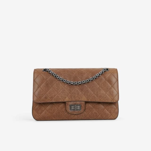 Chanel 2.55 Reissue 225 - Brown Distressed Calfskin | Ruthenium Hardware in Brown Distressed Calfskin from Bagista, photo 1 of 1