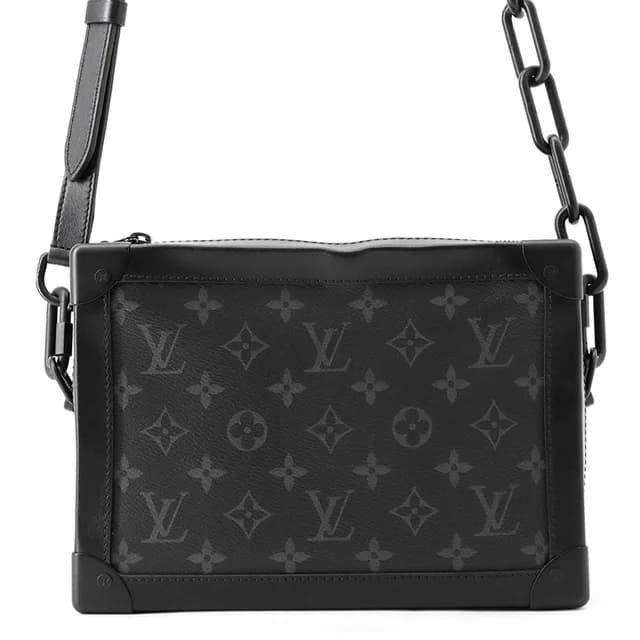 Louis Vuitton Shoulder Bag Monogram Eclipse Soft Trunk Black in Black Leather from The Reluxe, photo 1 of 1