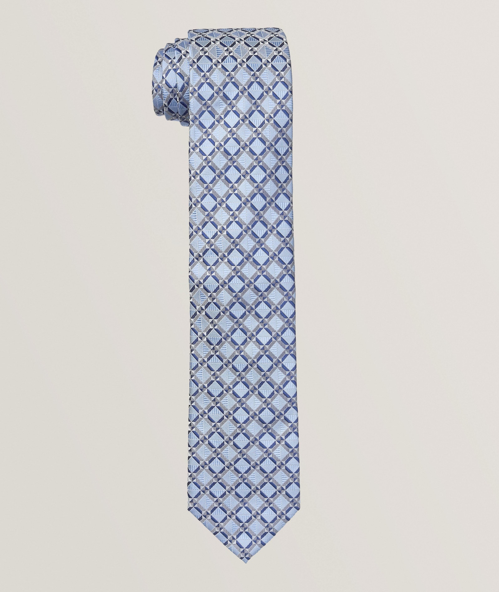 Altea Geometric Jacquard Silk Tie in Blue, image 1 of 1 from Harry Rosen