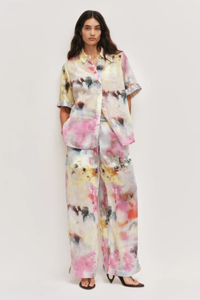 AJE Adina Shirt in MIST BLOOM, image 1 of 1 from Aje
