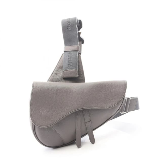 Dior le Waist Bag Saddle Gray Leather Body Back in Grey Leather from The Reluxe, photo 1 of 1