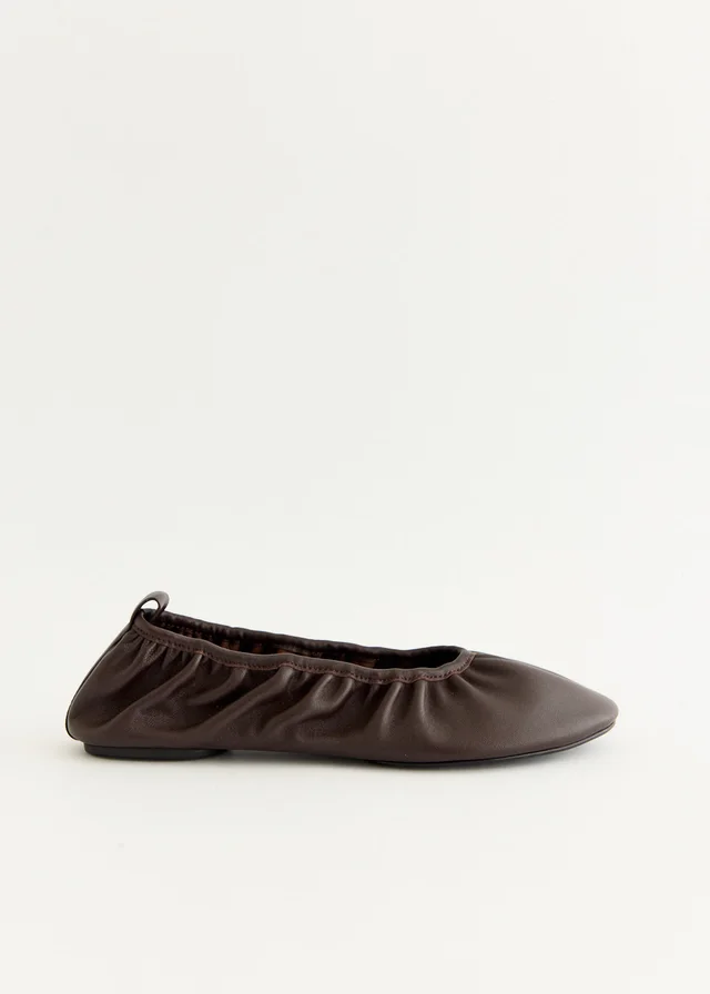 St Agni Classic Ballet Flats in Coffee, image 1 of 1 from Incu
