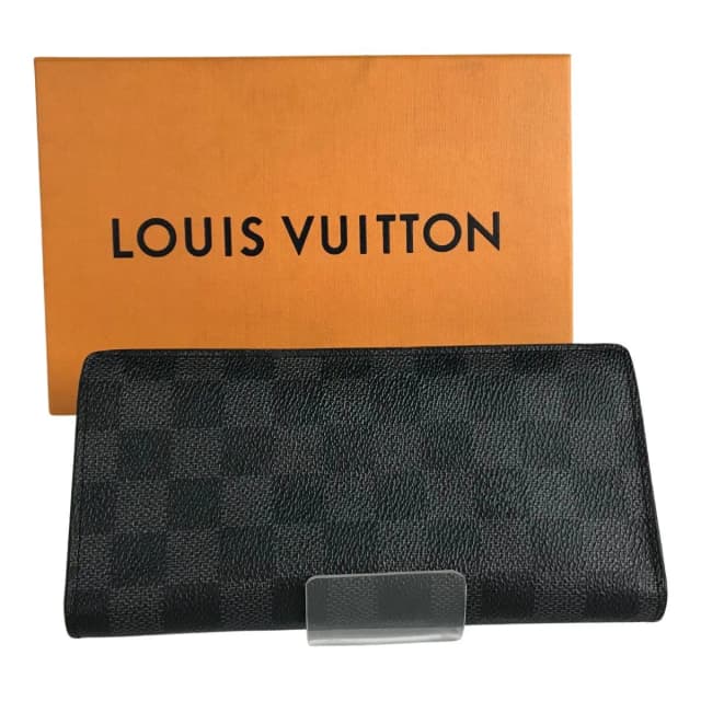 Louis Vuitton Wallet Damier Graphite Portefeuille Plaza Black Box Cloth in Black Canvas from The Reluxe, photo 1 of 1