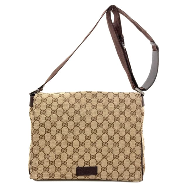 Gucci GG Shoulder Bag Canvas in Canvas from The Reluxe, photo 1 of 1