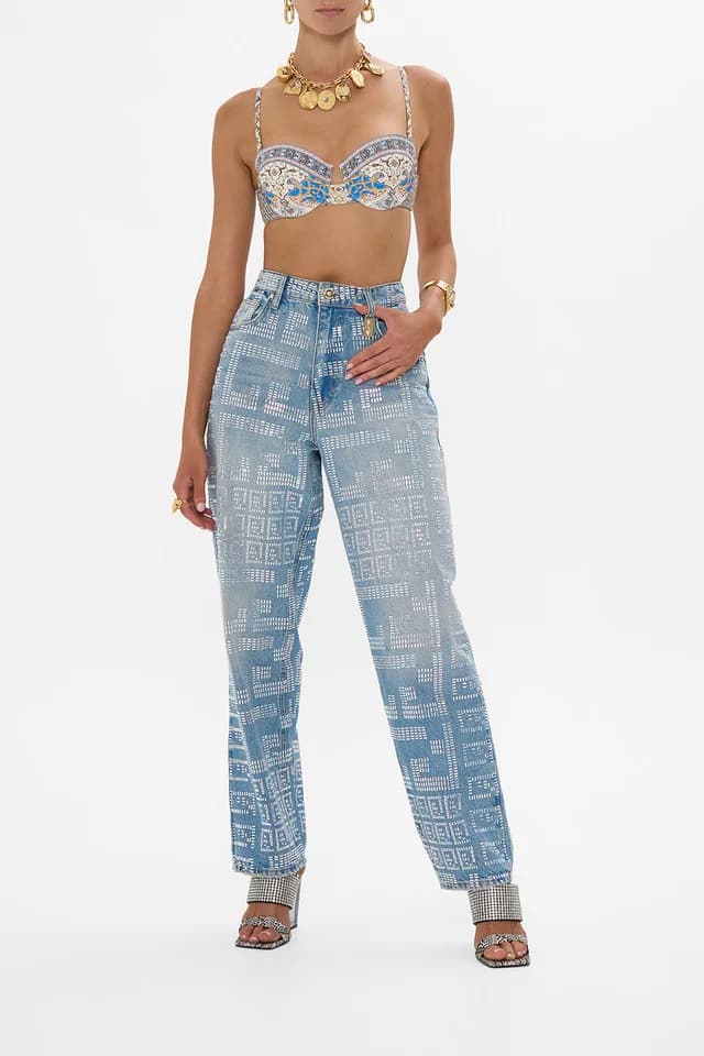 Camilla eBoutique MILLA MYSTIC MONOGRAM GIRLFRIEND JEAN DENIM, image 1 of 1 from CAMILLA