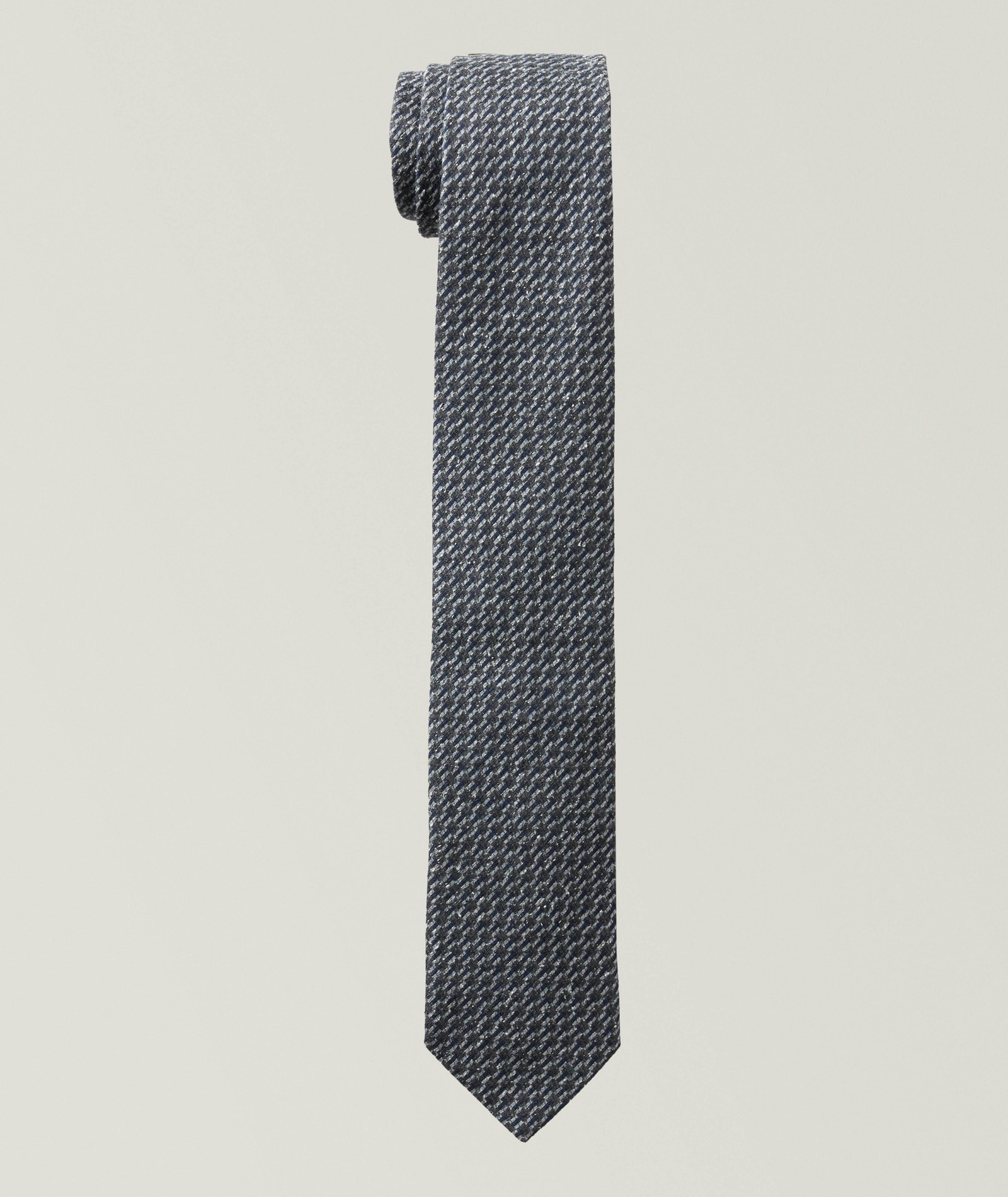 Canali Art Deco Silk Jacquard Tie in Grey Silk & Silk Blends, image 1 of 1 from Harry Rosen