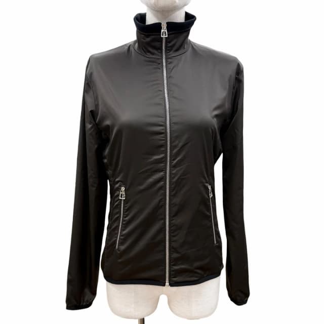 Hermès Fleece Warm Up Side Motif Zip Up Jacket Dark Green in Green Nylon from The Reluxe, photo 1 of 1