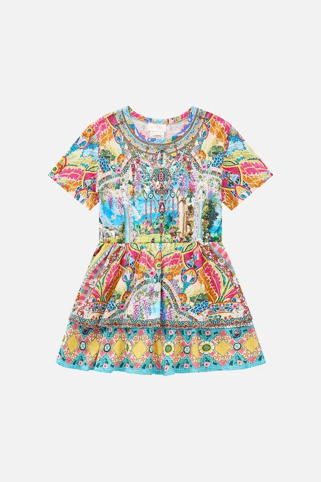 Camilla eBoutique KIDS TEE MINI DRESS WITH LAYERED SKIRT NAVÀS NOUVEAU, image 1 of 1 from CAMILLA