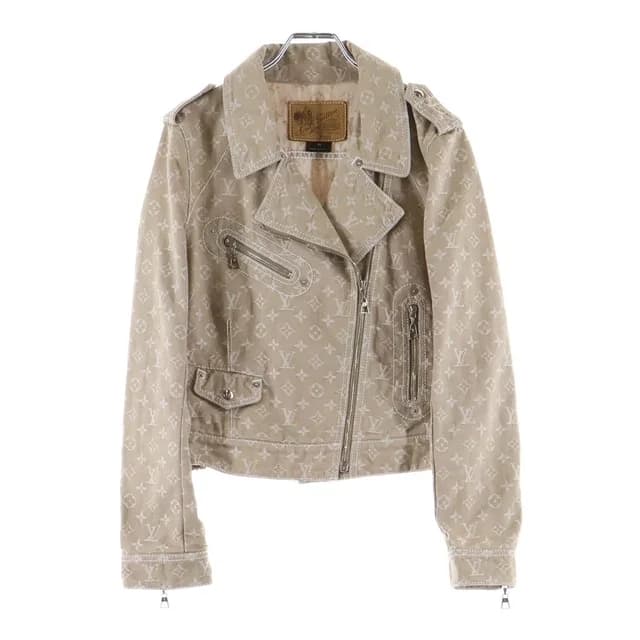 Louis Vuitton Monogram Denim Rider's Jacket Beige in Beige Denim from The Reluxe, photo 1 of 1