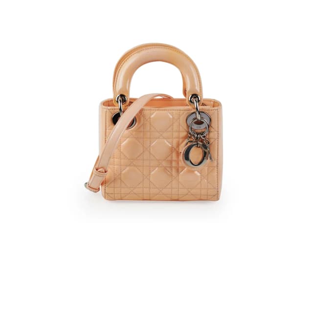 Mini Patent Lady Dior Peach Bag in Patent leather from The Purse Affair, photo 1 of 1