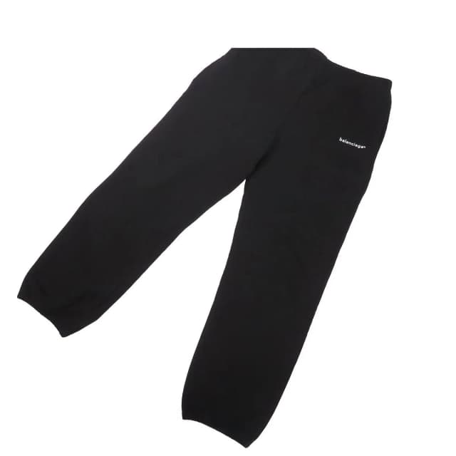 Balenciaga Sweatpants Black Cotton Logo Fleece Lining Pants in Black from The Reluxe, photo 1 of 1