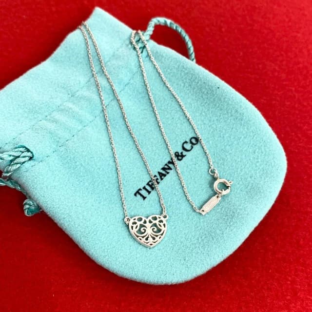 Tiffany & Co. Vintage Enchant Heart Necklace 925 Sterling Silver in Silver from The Reluxe, photo 1 of 1