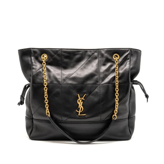 Saint Laurent Medium Jamie shopping tote bag lambskin Black GHW in Black Lambskin from EMIER, photo 1 of 1