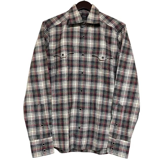 Gucci Plaid Pattern Long Sleeve Wool Flannelette Blouse in Wool from The Reluxe, photo 1 of 1
