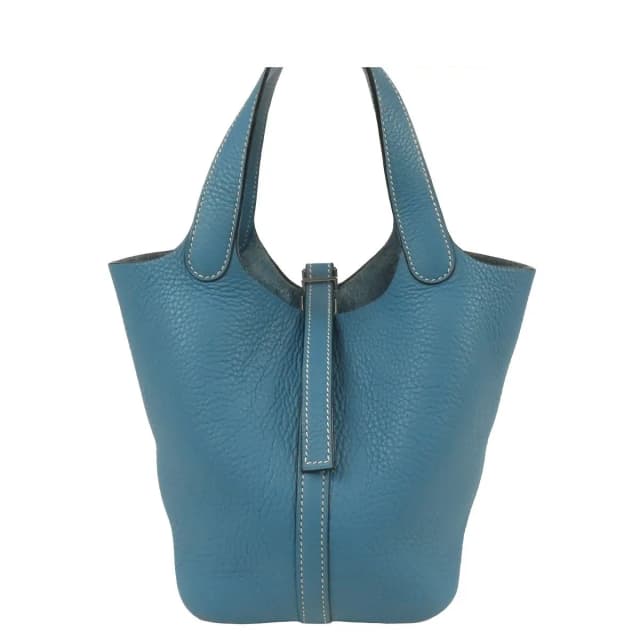 Hermès Picotin PM Blue Jean Silver Taurillon Handbag in Blue from The Reluxe, photo 1 of 1