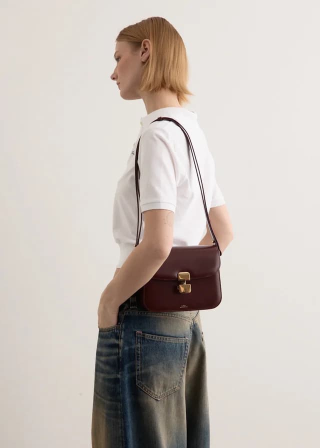 A.P.C. Grace Bag Small in GAE VINO, image 1 of 1 from Incu