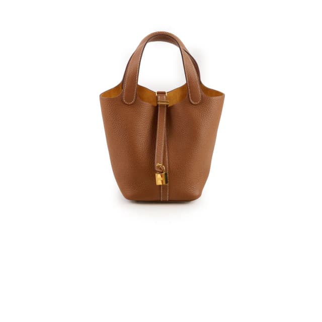 Hermès Picotin 18 Gold - B Stamp in Gold Clemence leather from The Purse Affair, photo 1 of 1