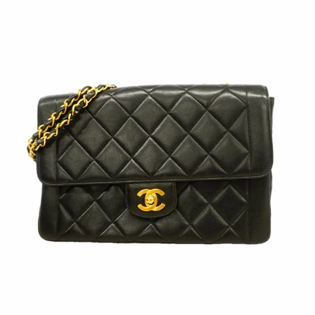 Chanel Shoulder Bag Quilted Lambskin Black Gold in Black Lambskin from The Reluxe, photo 1 of 1