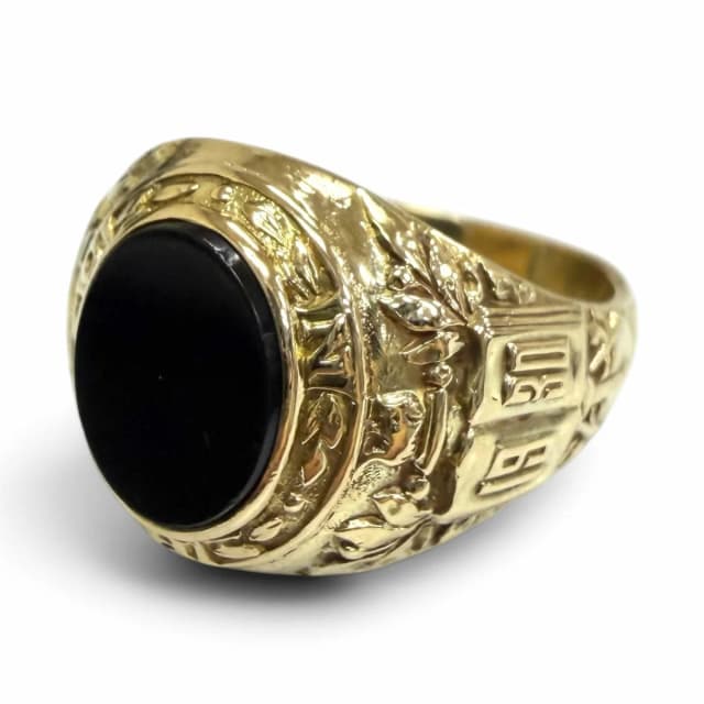 Tiffany & Co. Vintage 14k Onyx University of New Rochelle Ring Gold JP in Gold from The Reluxe, photo 1 of 1
