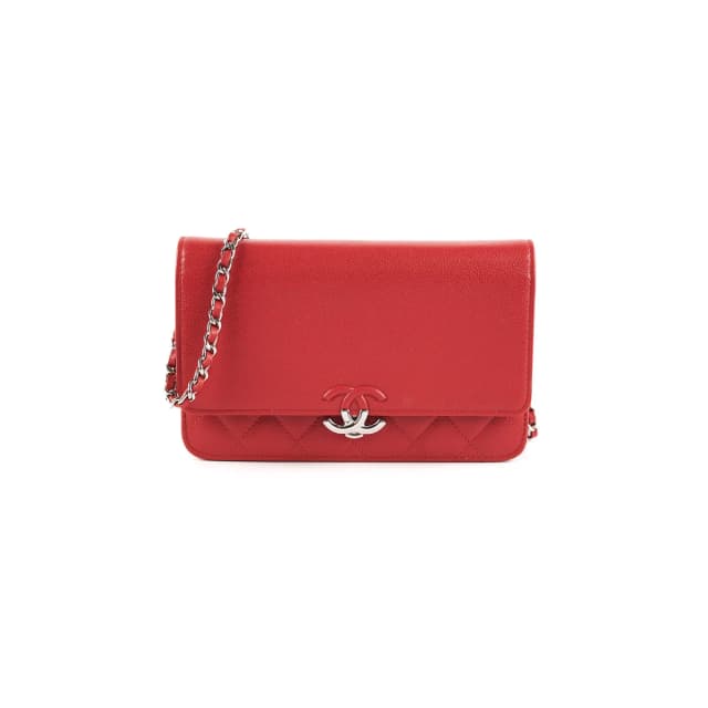 Chanel Wallet On Chain (WOC) Red in Red Caviar leather from The Purse Affair, photo 1 of 1