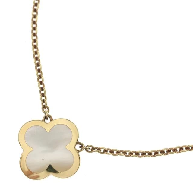 Van Cleef & Arpels Pure Alhambra Necklace Yellow Gold White Shell in White from The Reluxe, photo 1 of 1