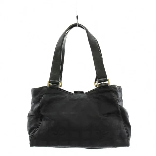 Chanel New Travel Line CC Logo Handbag Nylon Leather Black in Black Nylon from The Reluxe, photo 1 of 1
