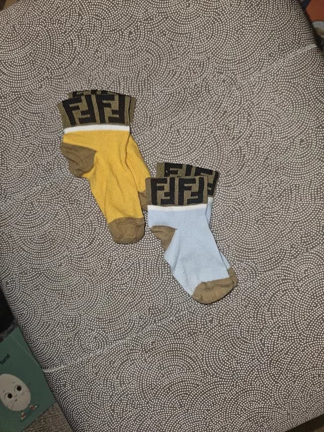 Fendi Baby Socks in yellow|blue from Poshmark, photo 1 of 1