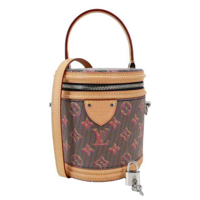 Cannes LV Pop Canvas Shoulder Bag Brown in Brown Canvas from Dallas Designer Handbags, photo 1 of 1