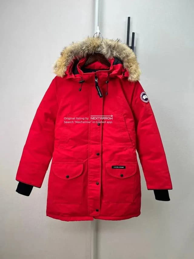 Canada Goose Trillium Women Red Hooded Waist Logo L in red from Grailed, photo 1 of 1