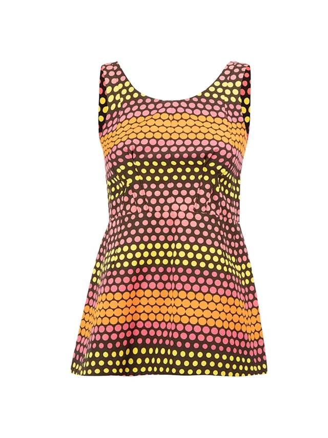 Marni Polkadot Printed Sleeveless Peplum Top in Multicolor from Csd, photo 1 of 1