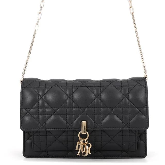 Dior Chain Shoulder Bag Cannage My Daily Pouch Lambskin Black in Black Lambskin from The Reluxe, photo 1 of 1