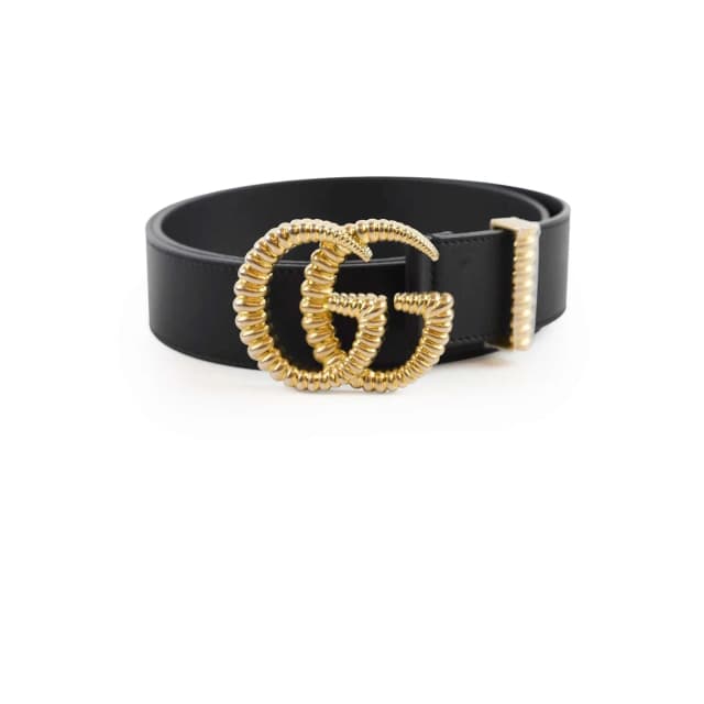 Gucci Torchon Double GG Buckle Belt Black Size 90 in Black Leather from The Purse Affair, photo 1 of 1