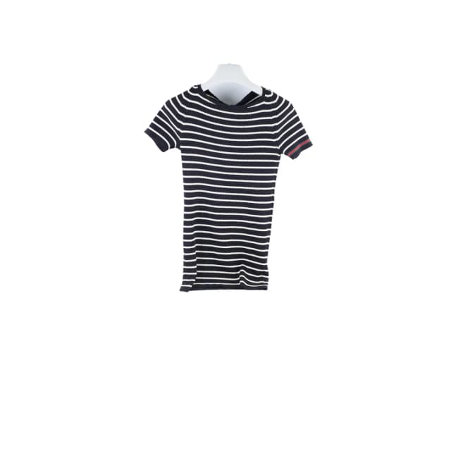 Gucci Striped Short Sleeve Wool Top - Size L in Wool from The Purse Affair, photo 1 of 1