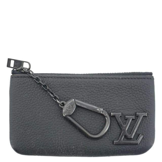 Louis Vuitton Aerogram Leather Key Pouch Black in Black Leather from Dallas Designer Handbags, photo 1 of 1
