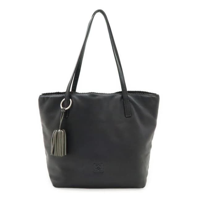Loewe Anagram Fringe Tassel Tote Bag Nappa Leather Black in Black Nappa leather from The Reluxe, photo 1 of 1