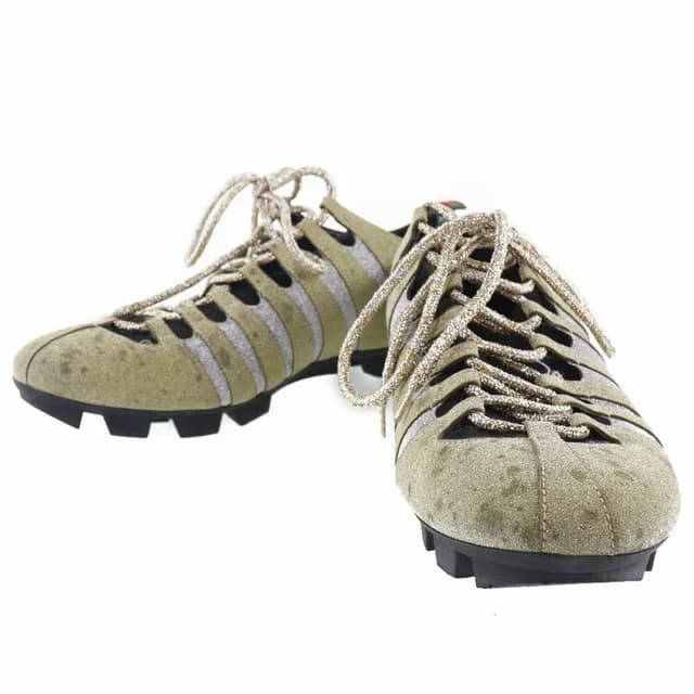 Gucci Sherry Line Sneakers Cat Head Glitter 419548 Rubber Gold in Gold from Elady, photo 1 of 1