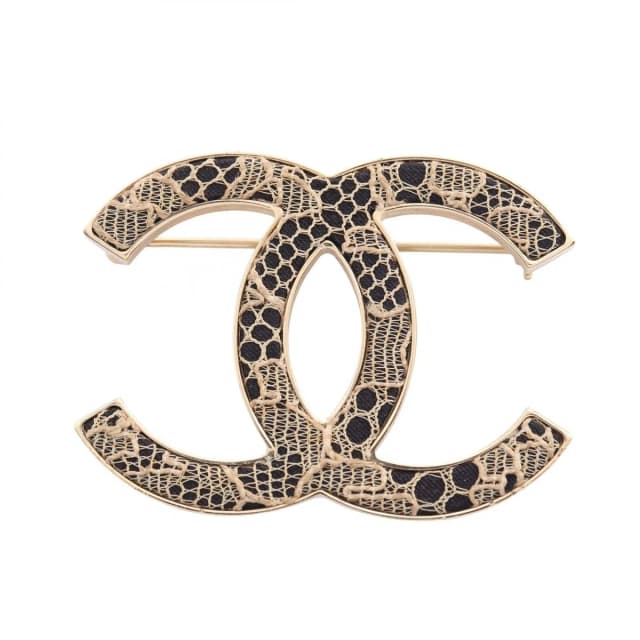 Chanel Brooch CC Logo Lace from The Reluxe, photo 1 of 1