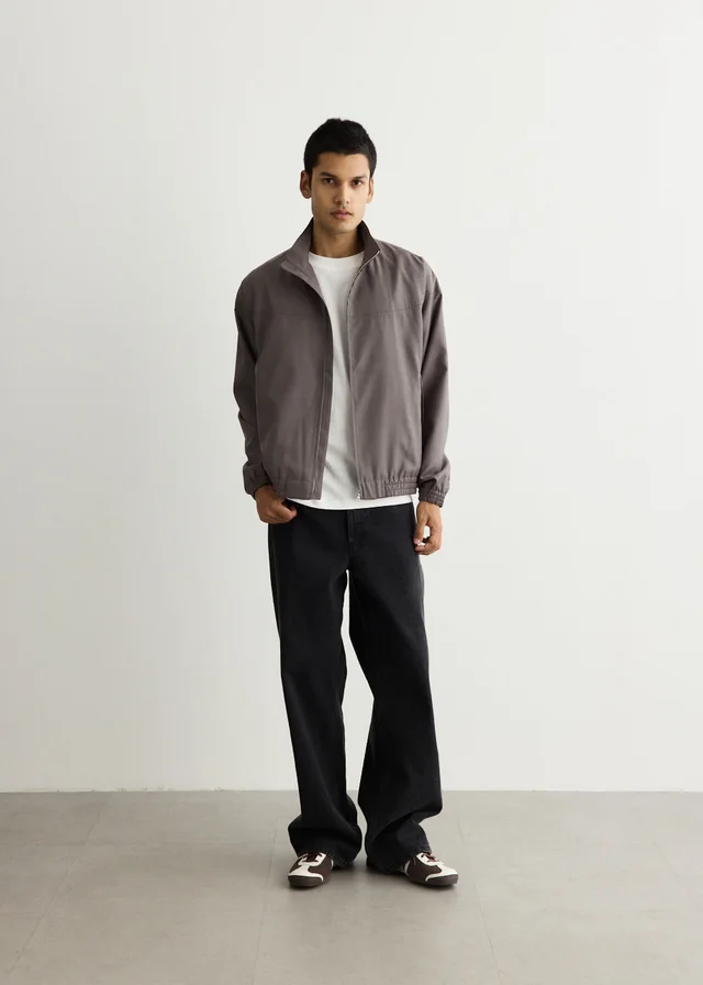 Saturdays NYC Everett Tropical Wool Training Jacket in Gray, image 1 of 1 from Incu