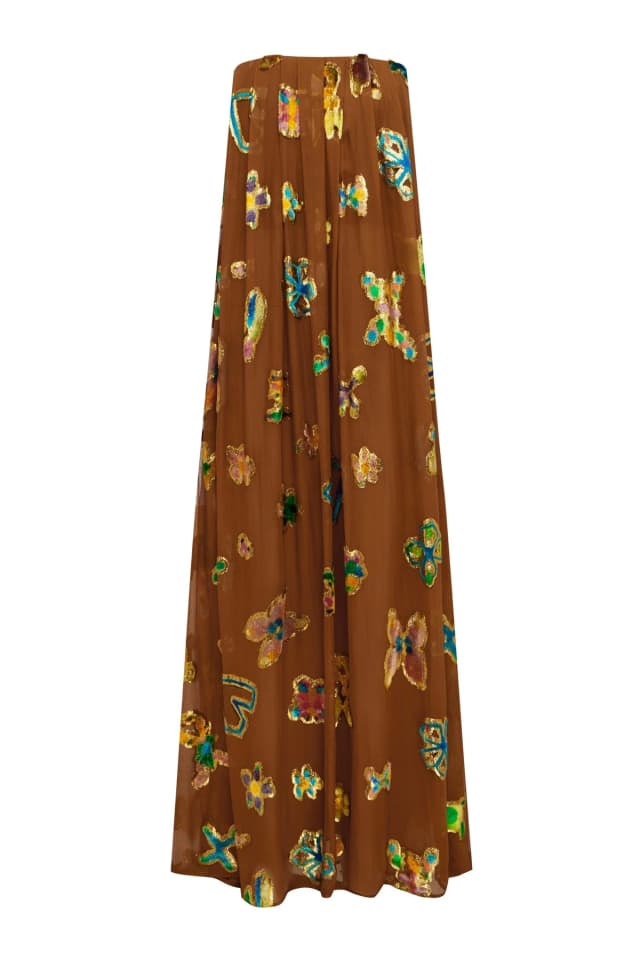 2504 - RESORT 26 GOLDEN METALLIC STRAPLESS GOWN, image 1 of 1 from Alemais