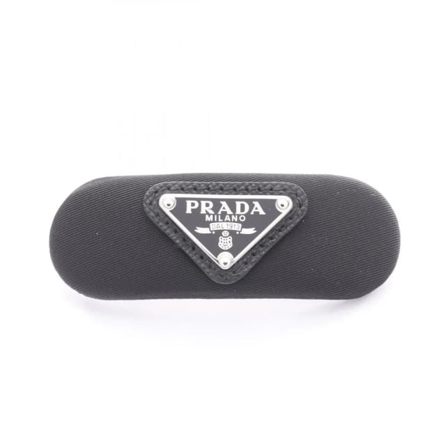 Prada Re-Nylon Hair Clip Black Stainless Steel in Black Nylon from The Reluxe, photo 1 of 1