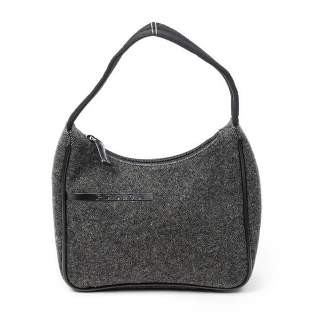 Prada Sport Hobo Gray Wool Canvas in Grey Canvas from The Reluxe, photo 1 of 1
