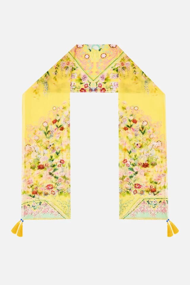 Camilla eBoutique LONG SILK CRINKLE CHIFFON SCARF LADY LIMONADA, image 1 of 1 from CAMILLA
