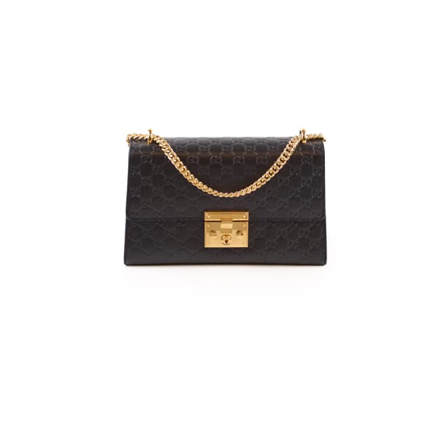 Gucci Padlock Medium Black in Black Leather from The Purse Affair, photo 1 of 1