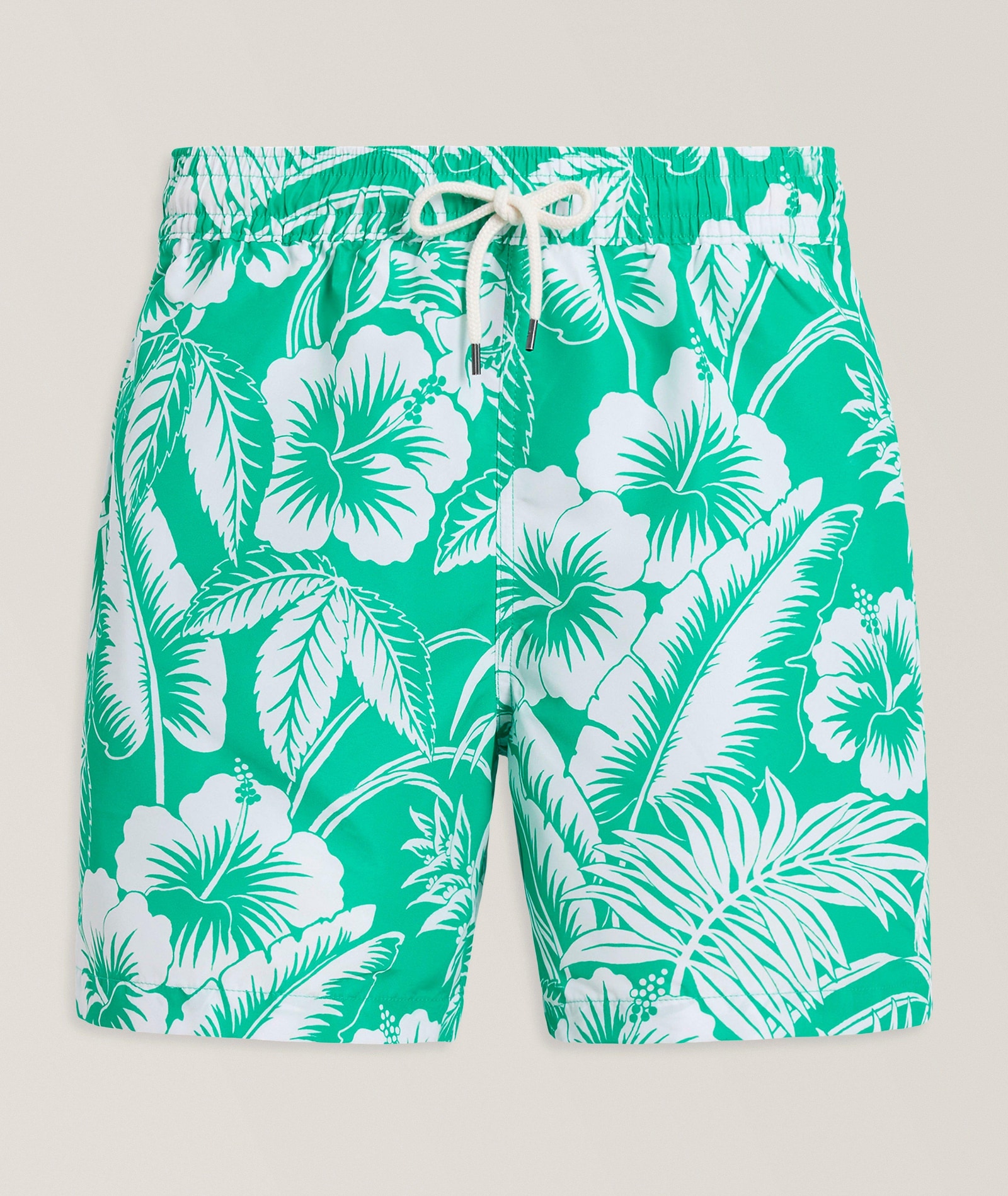 Polo Ralph Lauren Traveler Tropical Floral & Palm Swim Shorts in Green, image 1 of 1 from Harry Rosen