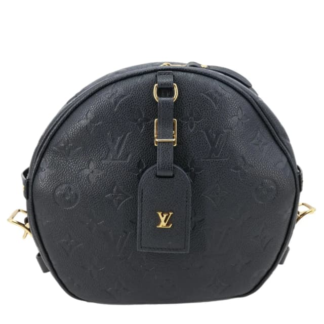 Louis Vuitton Boite Chapeau Souple MM Monogram Empreinte Shoulder Bag Black in Black Leather from Dallas Designer Handbags, photo 1 of 1