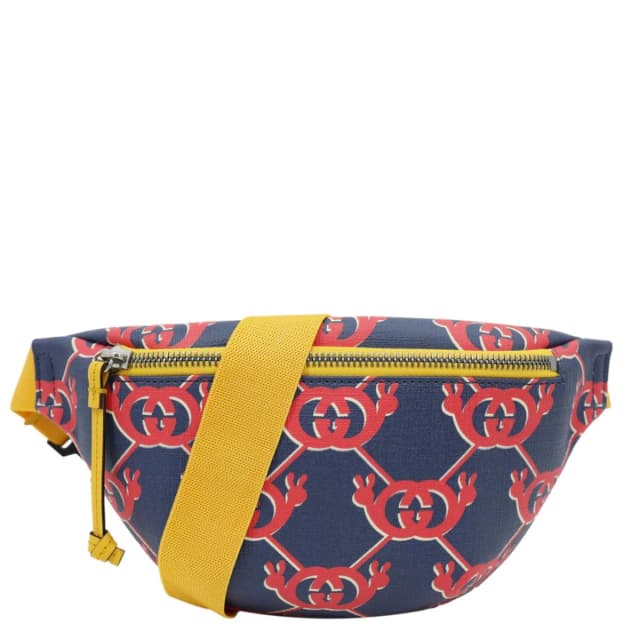 Gucci Children's Interlocking G Snail Print Canvas Bumbag Blue 502095 in Blue Canvas from Dallas Designer Handbags, photo 1 of 1
