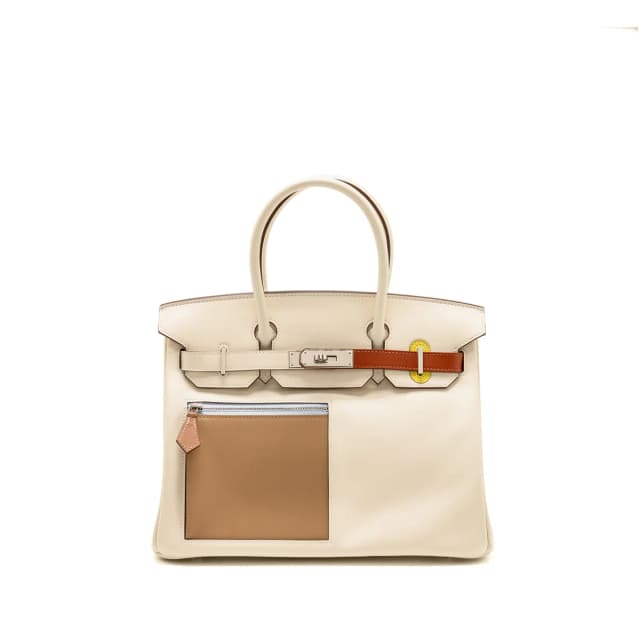 Hermès Birkin 30 COLORMATIC SWIFT NATA/CHAI/CUIVRE/LIME/MAUVE SHW STAMP U in Swift leather from EMIER, photo 1 of 1
