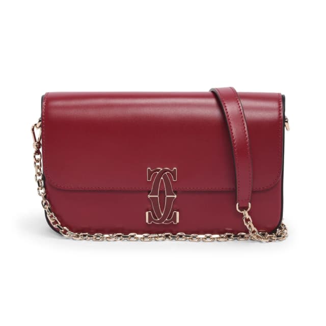 C de Cartier Mini Bag in Cherry Red Calfskin from Blue Spinach, photo 1 of 1
