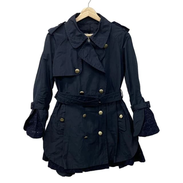 Moncler Coat 0 XS Dark Navy Lace Spring Autumn in Navy from The Reluxe, photo 1 of 1